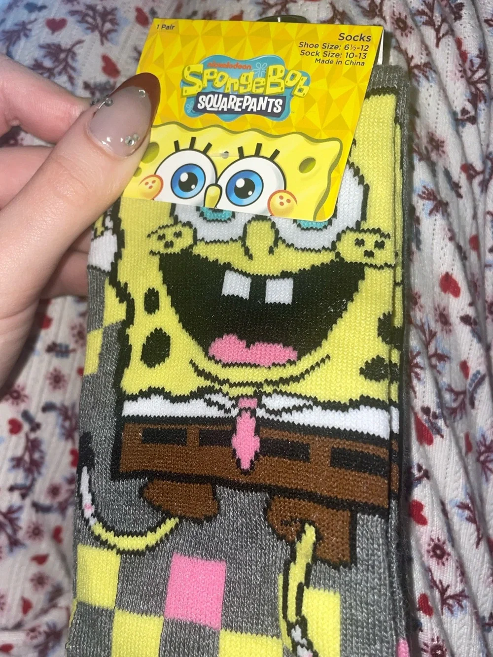 SpongeBob Squarepants Socks Yellow Pink Blue Character Kids